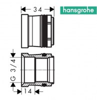 SET ADAPTADOR EXCENTRICAS SELECT HANSGROHE